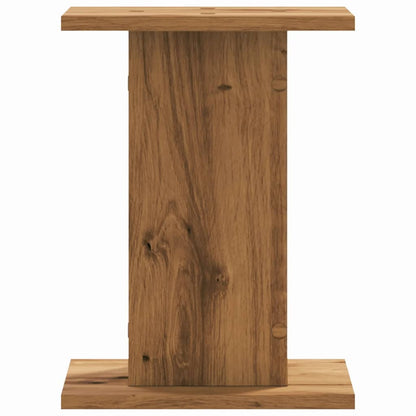 Plantenstandaards 2 st 30x30x40 cm hout artisanaal eiken