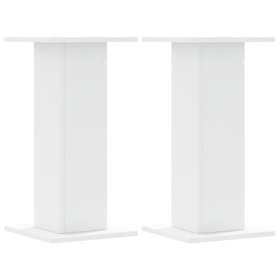 Plantenstandaards 2 st 30x30x60 cm bewerkt hout wit