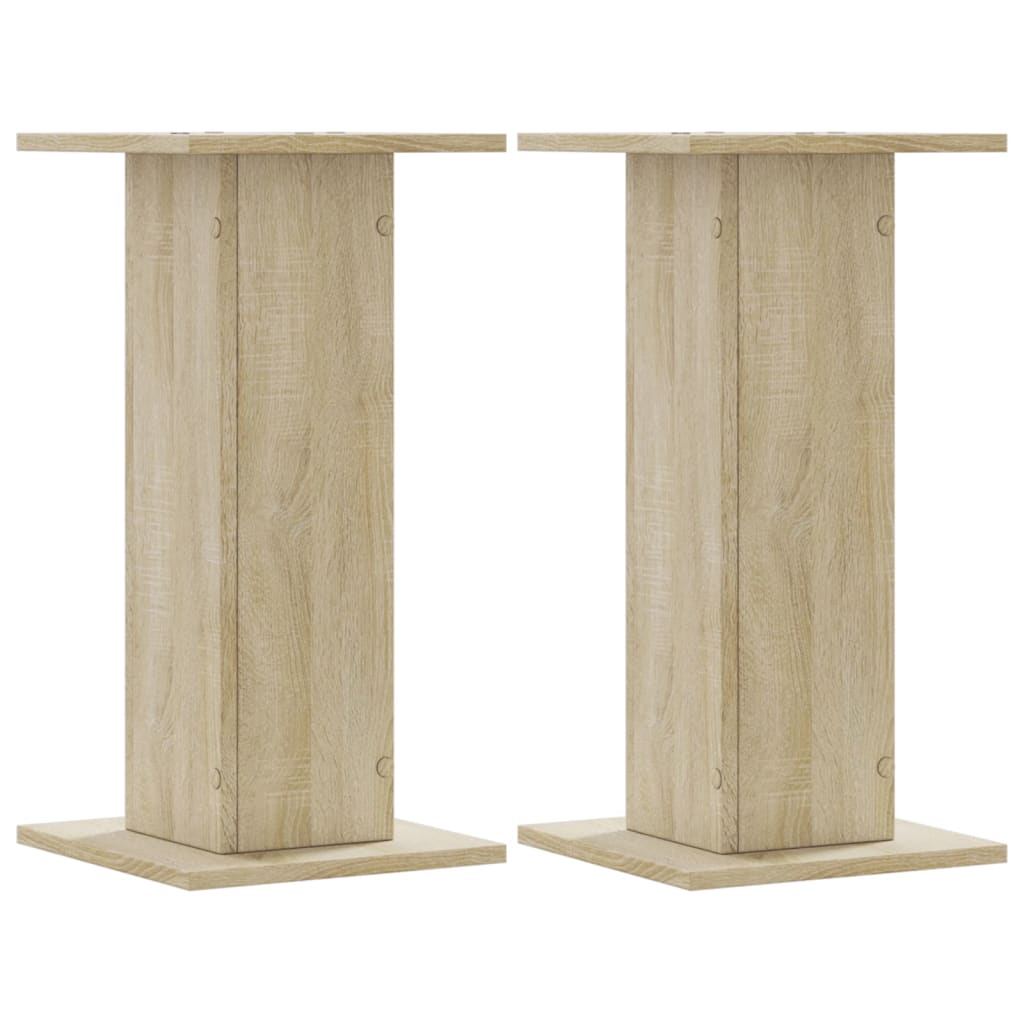 Plantenstandaards 2 st 30x30x60 cm bewerkt hout sonoma eiken