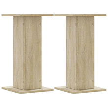 Plantenstandaards 2 st 30x30x60 cm bewerkt hout sonoma eiken