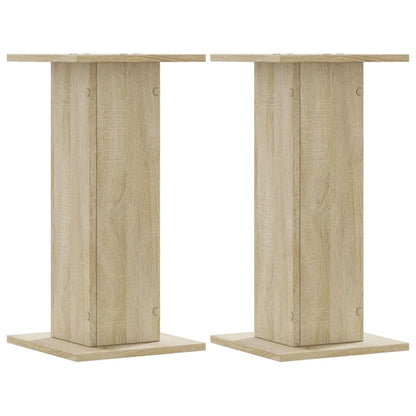 Plantenstandaards 2 st 30x30x60 cm bewerkt hout sonoma eiken