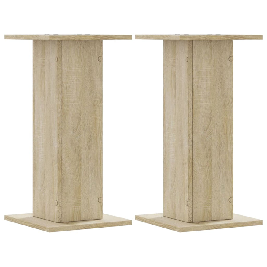 Plantenstandaards 2 st 30x30x60 cm bewerkt hout sonoma eiken