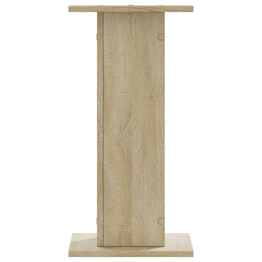 Plantenstandaards 2 st 30x30x60 cm bewerkt hout sonoma eiken