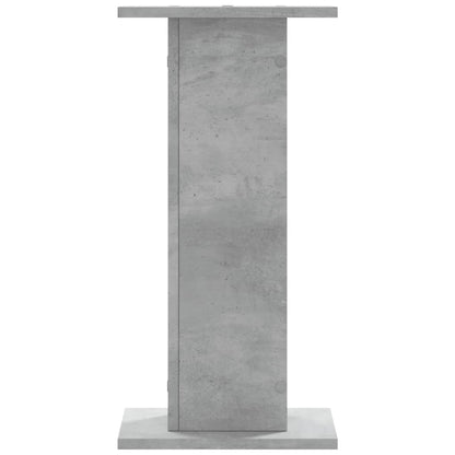 Plantenstandaards 2 st 30x30x60 cm bewerkt hout betongrijs