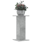 Plantenstandaard 2 st 60 cm bewerkt hout betongrijs