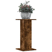 Plantenstandaard 2 st 30x30x60 cm bewerkt hout gerookt eiken
