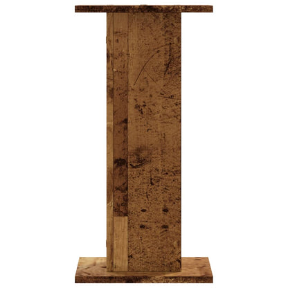 Plantenstandaards 2 st 30x30x60 cm bewerkt hout oud houtkleurig