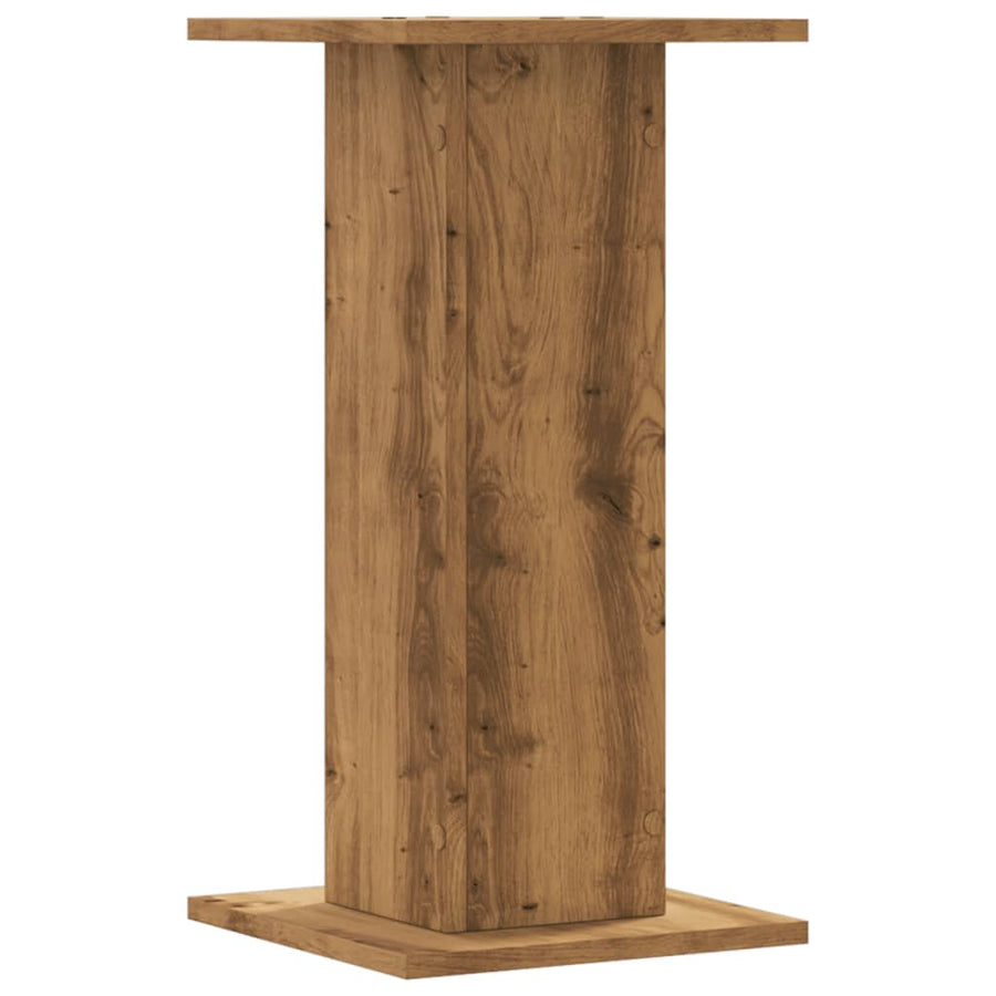 Plantenstandaards 2 st 30x30x60 cm hout artisanaal eiken