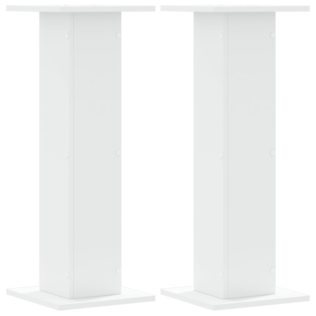 Plantenstandaards 2 st 30x30x80 cm bewerkt hout wit