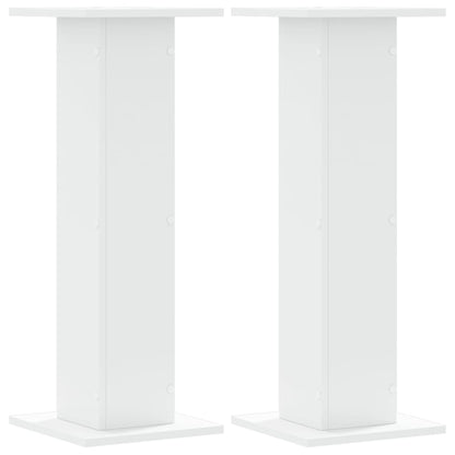 Plantenstandaards 2 st 30x30x80 cm bewerkt hout wit
