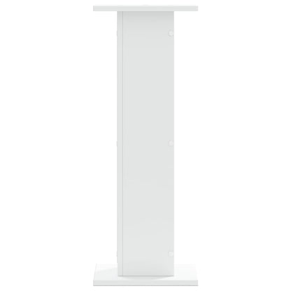 Plantenstandaards 2 st 30x30x80 cm bewerkt hout wit