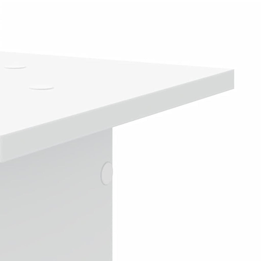 Plantenstandaards 2 st 30x30x80 cm bewerkt hout wit