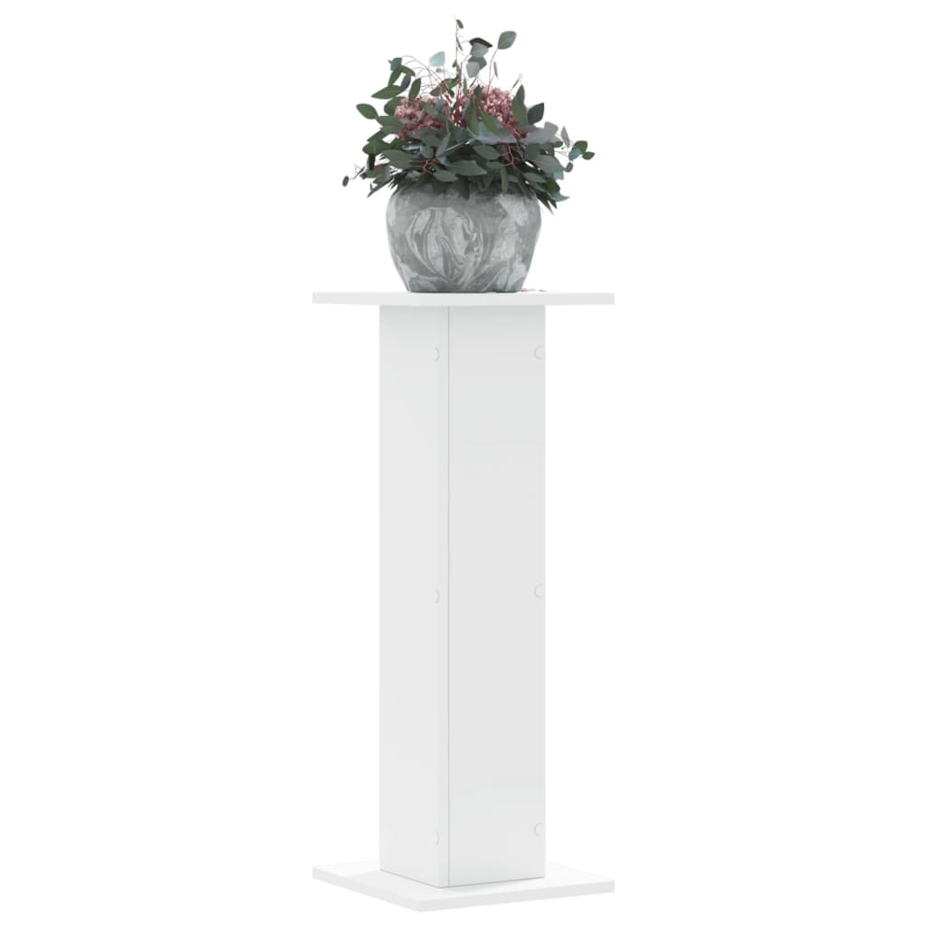 Plantenstandaards 2 st 30x30x80 cm bewerkt hout wit