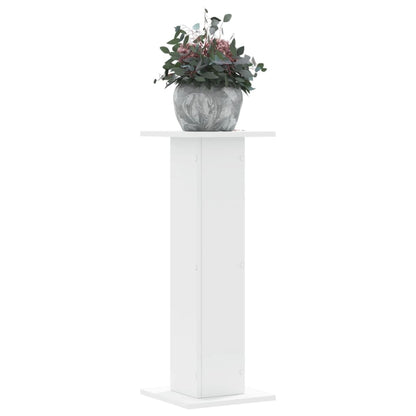 Plantenstandaards 2 st 30x30x80 cm bewerkt hout wit