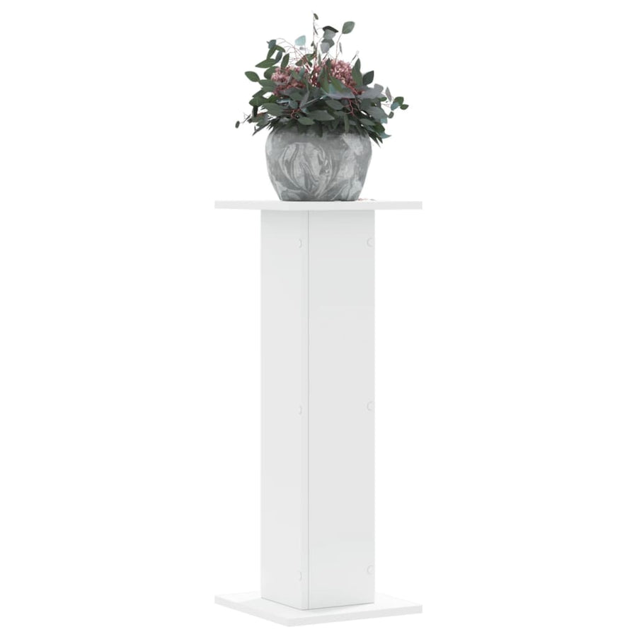 Plantenstandaards 2 st 30x30x80 cm bewerkt hout wit