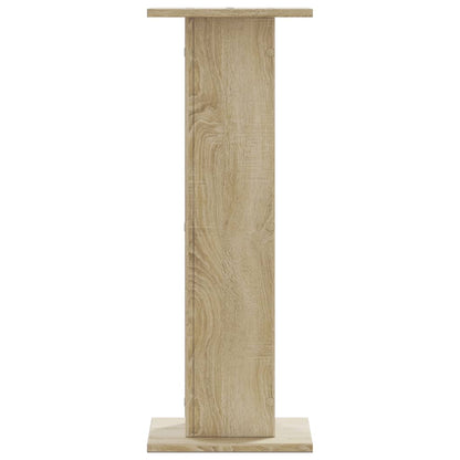 Plantenstandaards 2 st 30x30x80 cm bewerkt hout sonoma eiken
