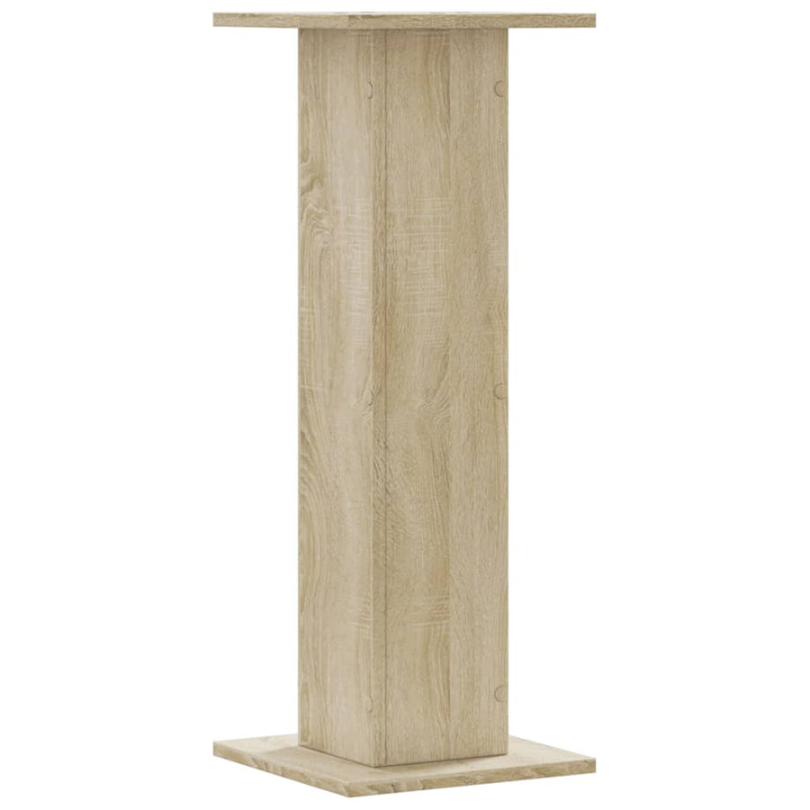 Plantenstandaards 2 st 30x30x80 cm bewerkt hout sonoma eiken