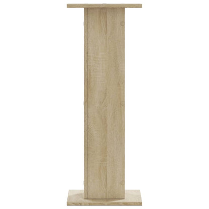 Plantenstandaards 2 st 30x30x80 cm bewerkt hout sonoma eiken