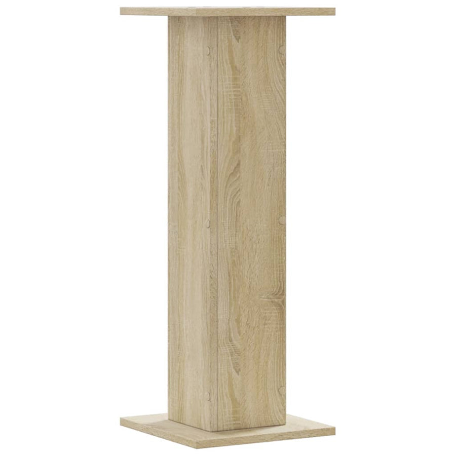 Plantenstandaards 2 st 30x30x80 cm bewerkt hout sonoma eiken