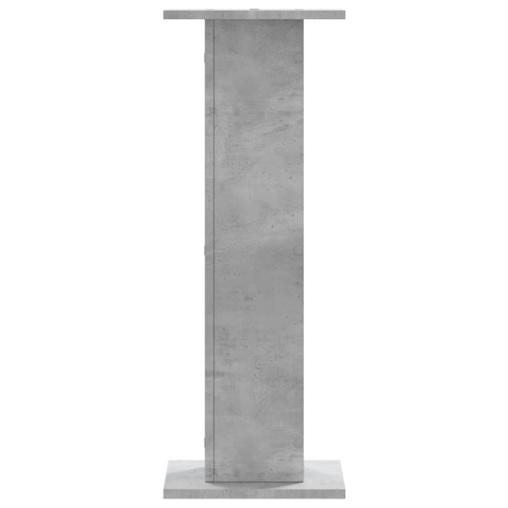 Plantenstandaards 2 st 30x30x80 cm bewerkt hout betongrijs
