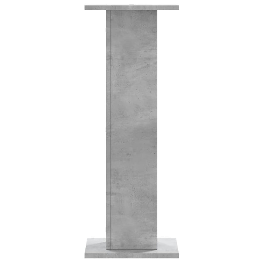 Plantenstandaards 2 st 30x30x80 cm bewerkt hout betongrijs