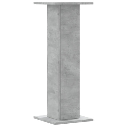 Plantenstandaards 2 st 30x30x80 cm bewerkt hout betongrijs