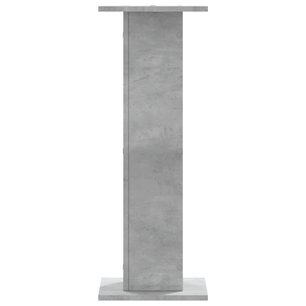 Plantenstandaards 2 st 30x30x80 cm bewerkt hout betongrijs