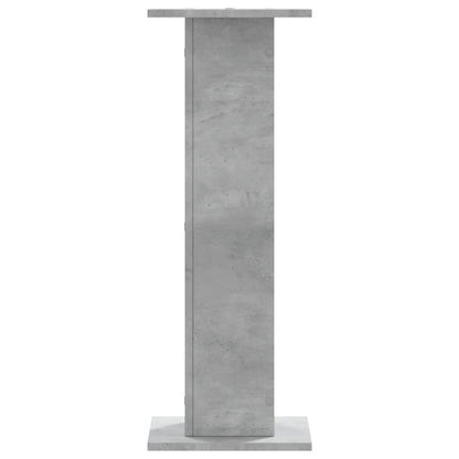 Plantenstandaards 2 st 30x30x80 cm bewerkt hout betongrijs