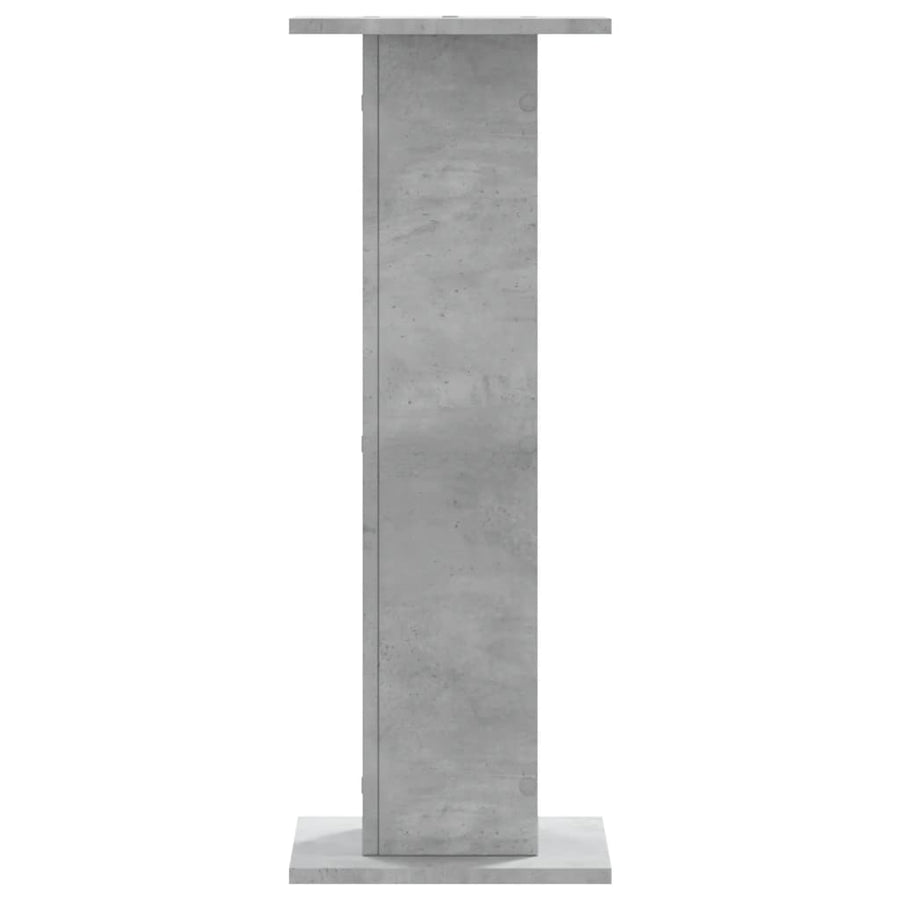 Plantenstandaards 2 st 30x30x80 cm bewerkt hout betongrijs