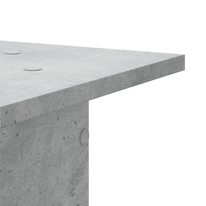 Plantenstandaards 2 st 30x30x80 cm bewerkt hout betongrijs