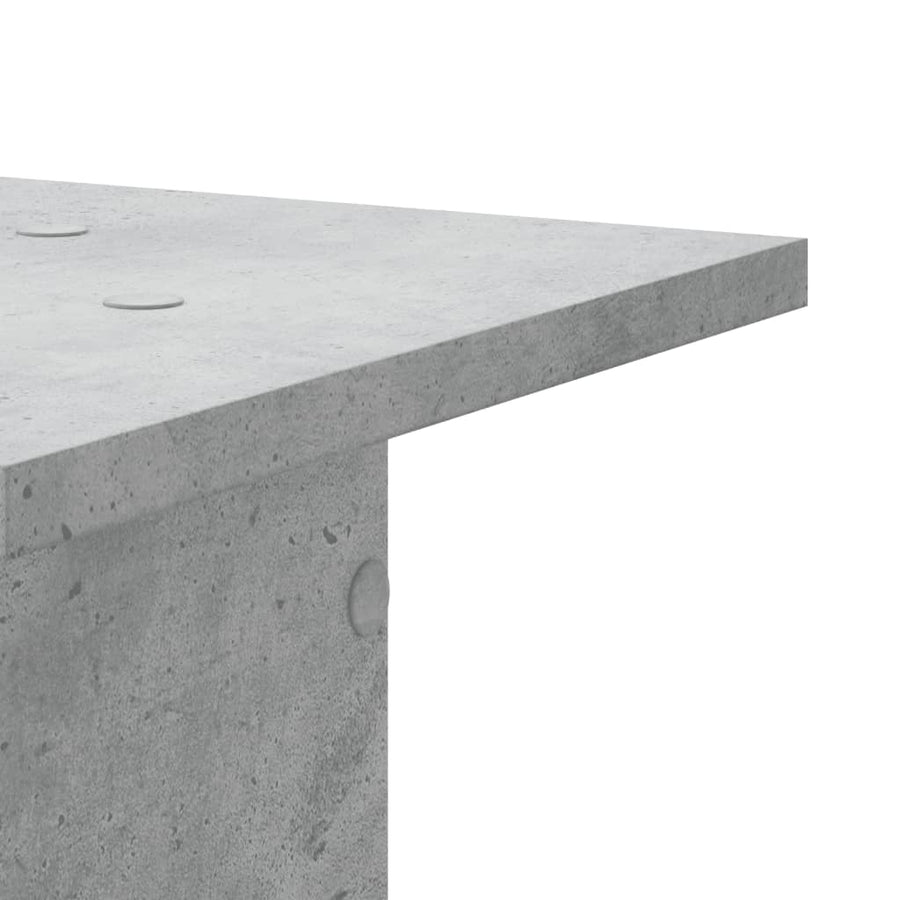 Plantenstandaards 2 st 30x30x80 cm bewerkt hout betongrijs