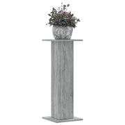 Plantenstandaard 2 st 30x30x80 cm bewerkt hout grijs