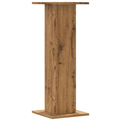 Plantenstandaards 2 st 30x30x80 cm hout artisanaal eiken