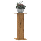 Plantenstandaard 2 st 30x30x80 cm artisanaal eiken