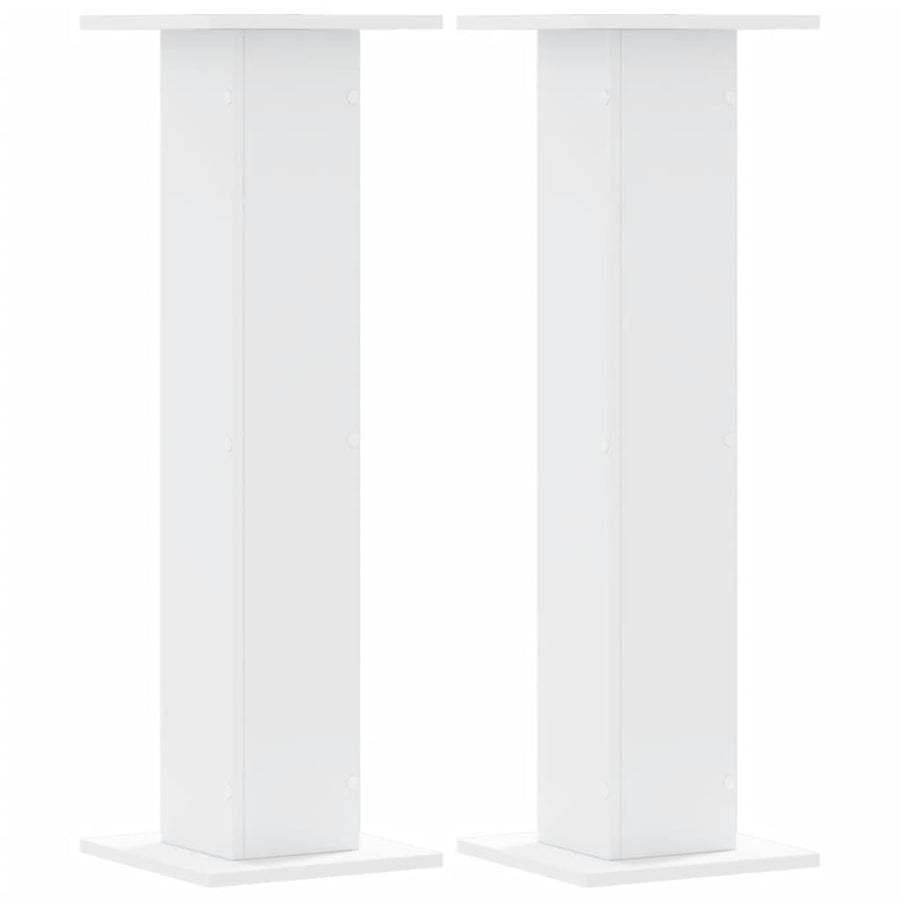 Plantenstandaards 2 st 30x30x95 cm bewerkt hout wit