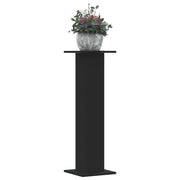 Plantenstandaard 2 st 30x30x95 cm bewerkt hout zwart