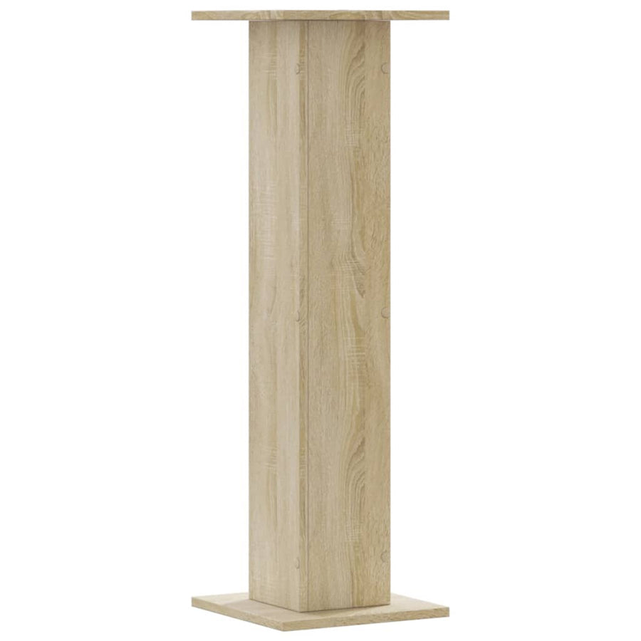 Plantenstandaards 2 st 30x30x95 cm bewerkt hout sonoma eiken