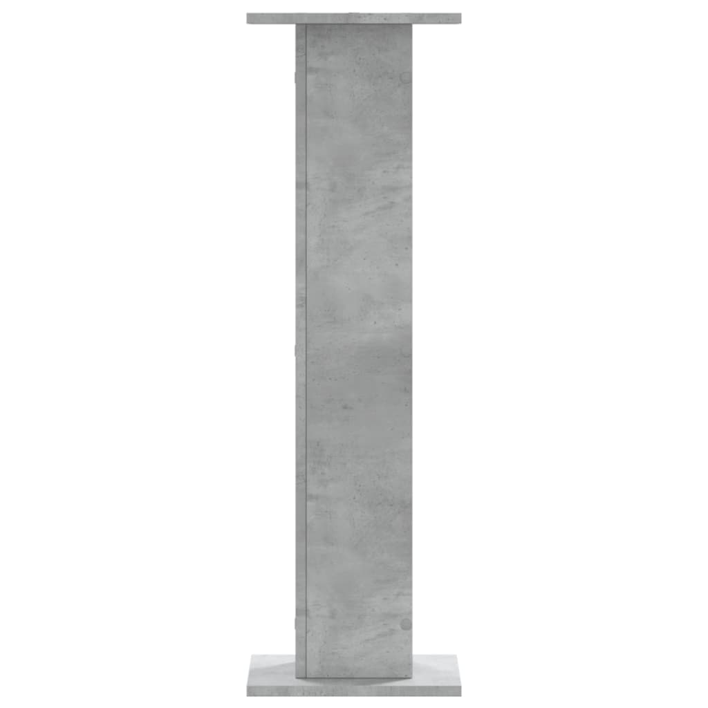 Plantenstandaards 2 st 30x30x95 cm bewerkt hout betongrijs