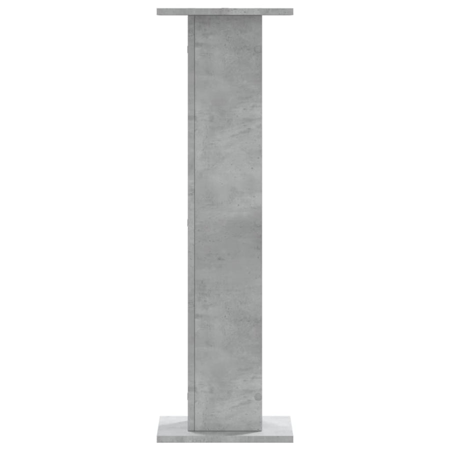 Plantenstandaards 2 st 30x30x95 cm bewerkt hout betongrijs