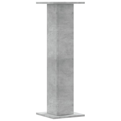 Plantenstandaards 2 st 30x30x95 cm bewerkt hout betongrijs