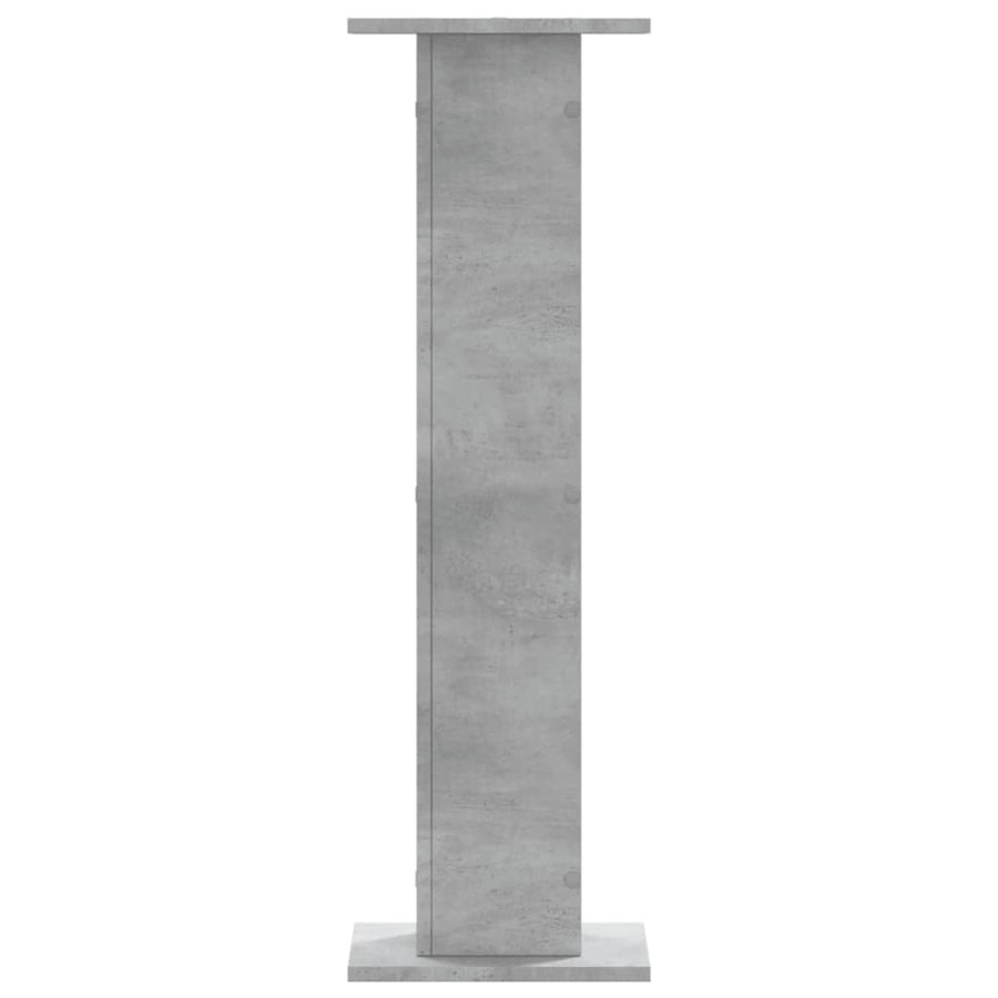 Plantenstandaards 2 st 30x30x95 cm bewerkt hout betongrijs