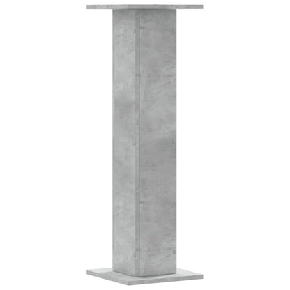 Plantenstandaards 2 st 30x30x95 cm bewerkt hout betongrijs