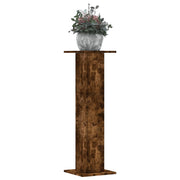 Plantenstandaard 2 st 95 cm bewerkt hout gerookt eiken