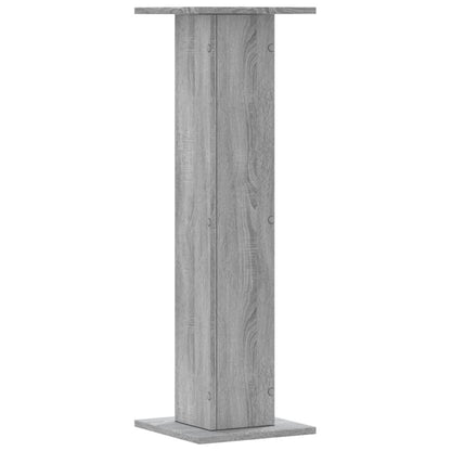 Plantenstandaards 2 st 30x30x95 cm bewerkt hout grijs sonoma