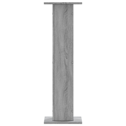 Plantenstandaards 2 st 30x30x95 cm bewerkt hout grijs sonoma