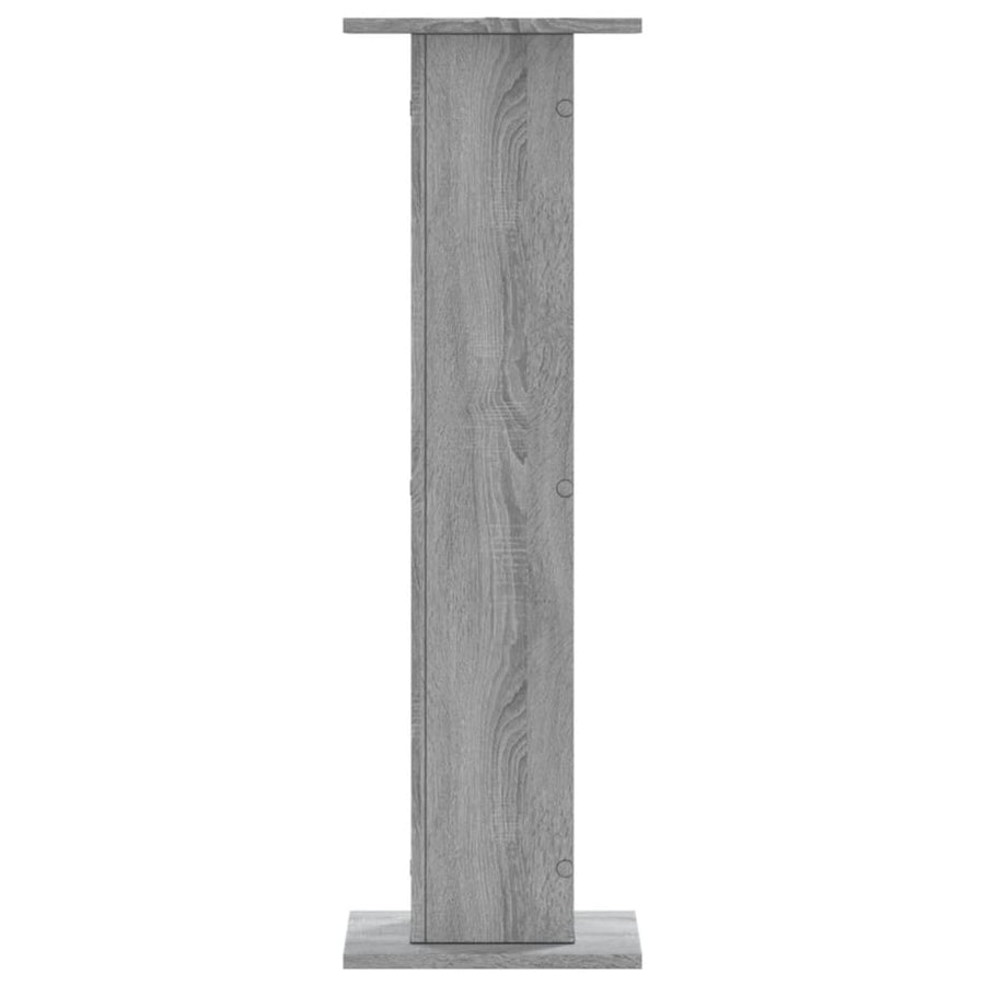 Plantenstandaards 2 st 30x30x95 cm bewerkt hout grijs sonoma