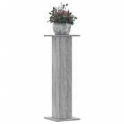 Plantenstandaard 2 st 30x30x95 cm bewerkt hout grijs