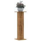 Plantenstandaard 2 st 95 cm artisanaal eiken
