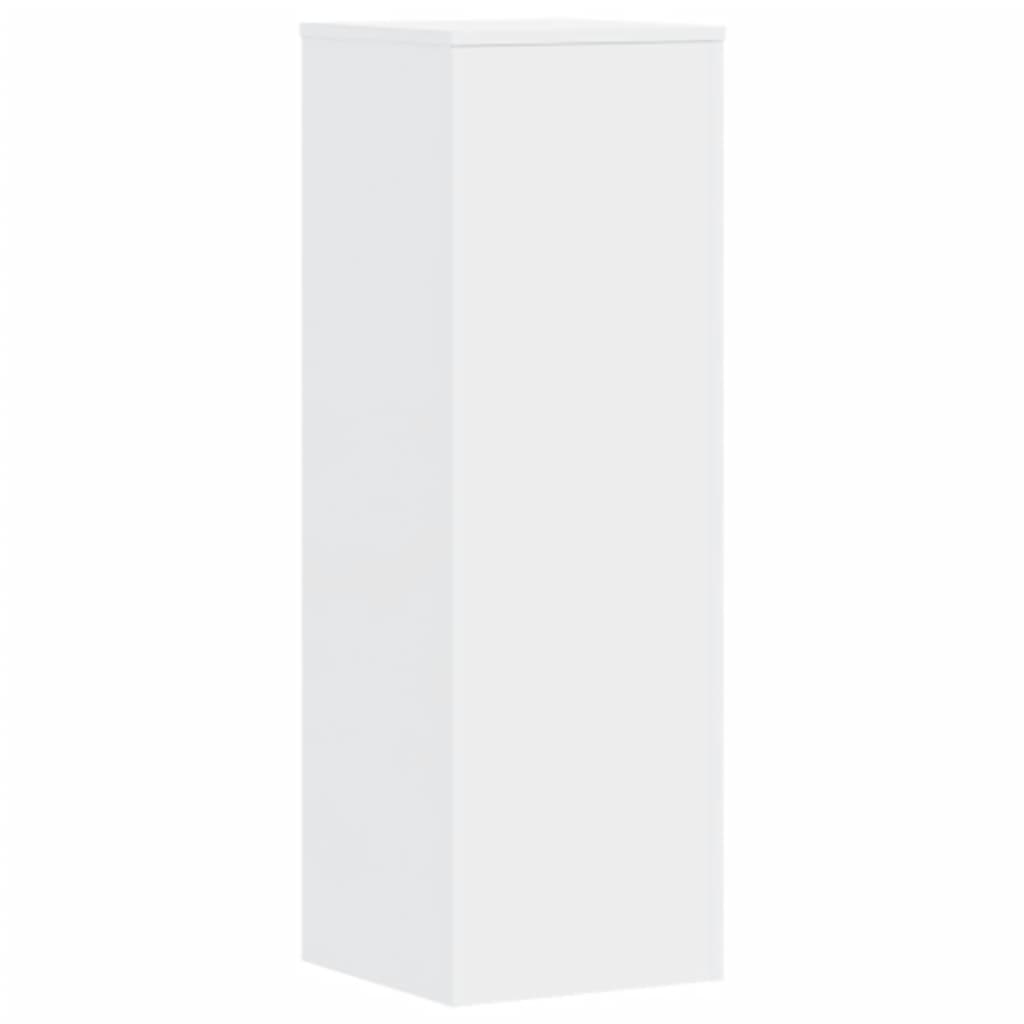 Plantenstandaards 2 st 33x33x100 cm bewerkt hout wit