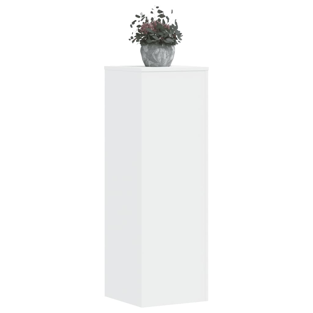 Plantenstandaards 2 st 33x33x100 cm bewerkt hout wit